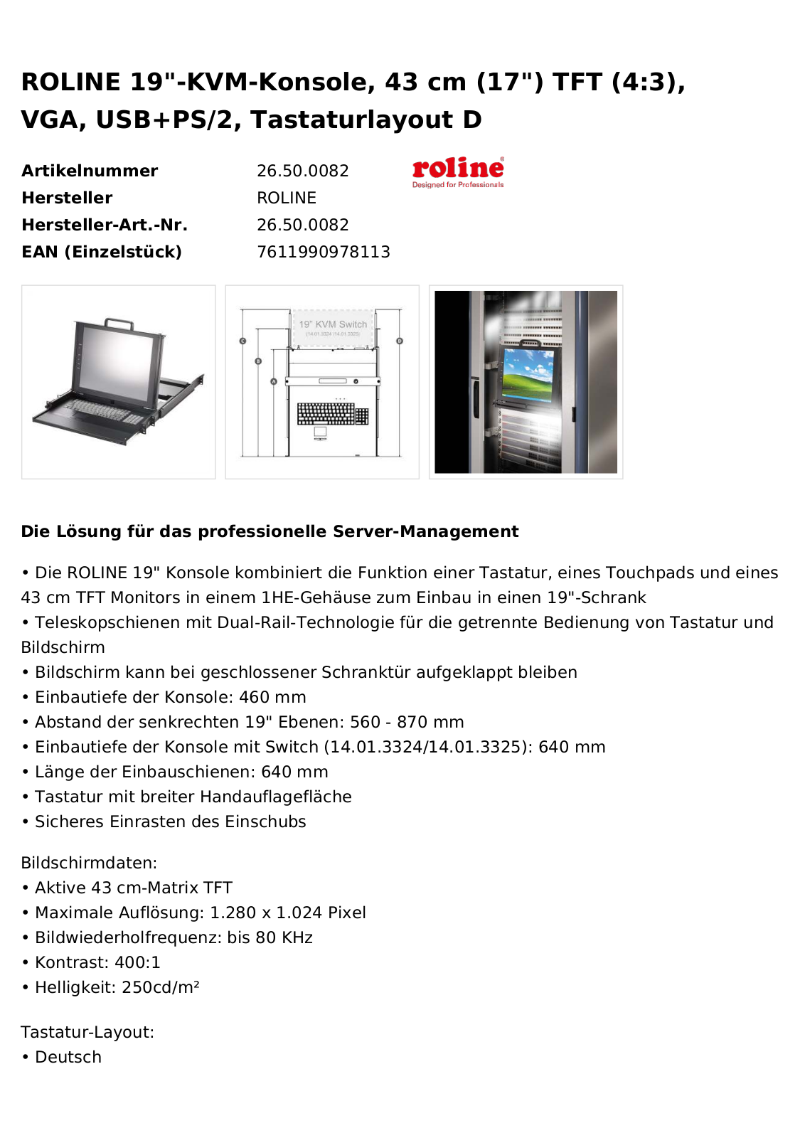 Roline 26.50.0082 User Manual