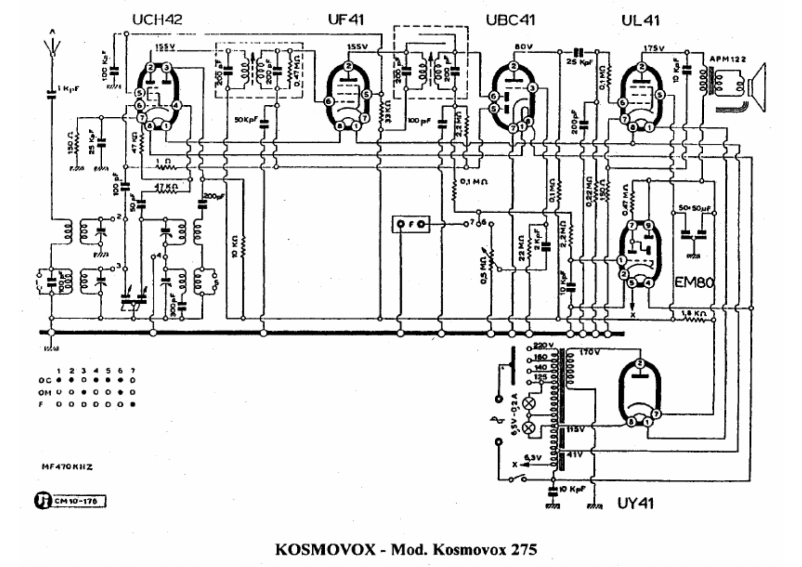 Kosmovox 275 schematic