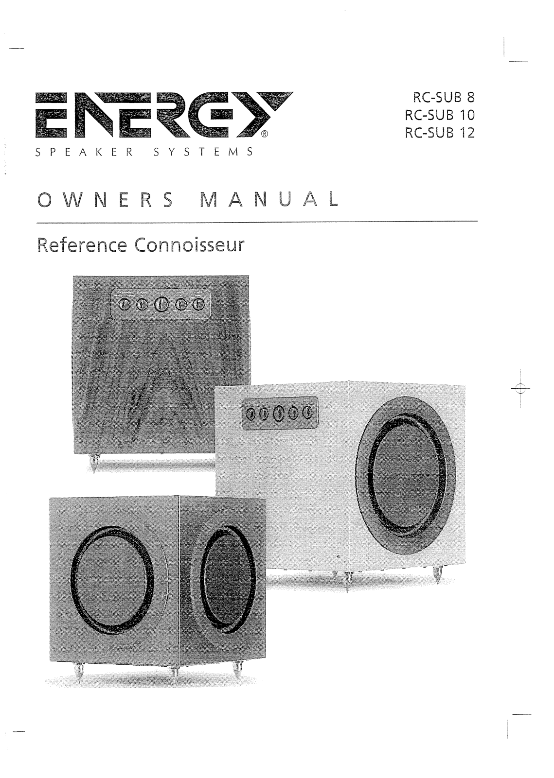 Energy RC-Sub10 B User Manual