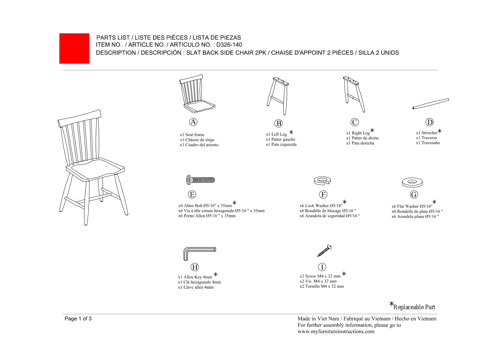 HomeFare D326140 User Manual