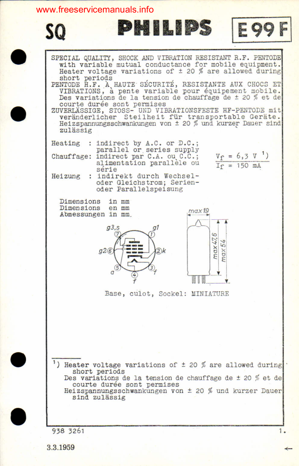 Philips e99f DATASHEETS