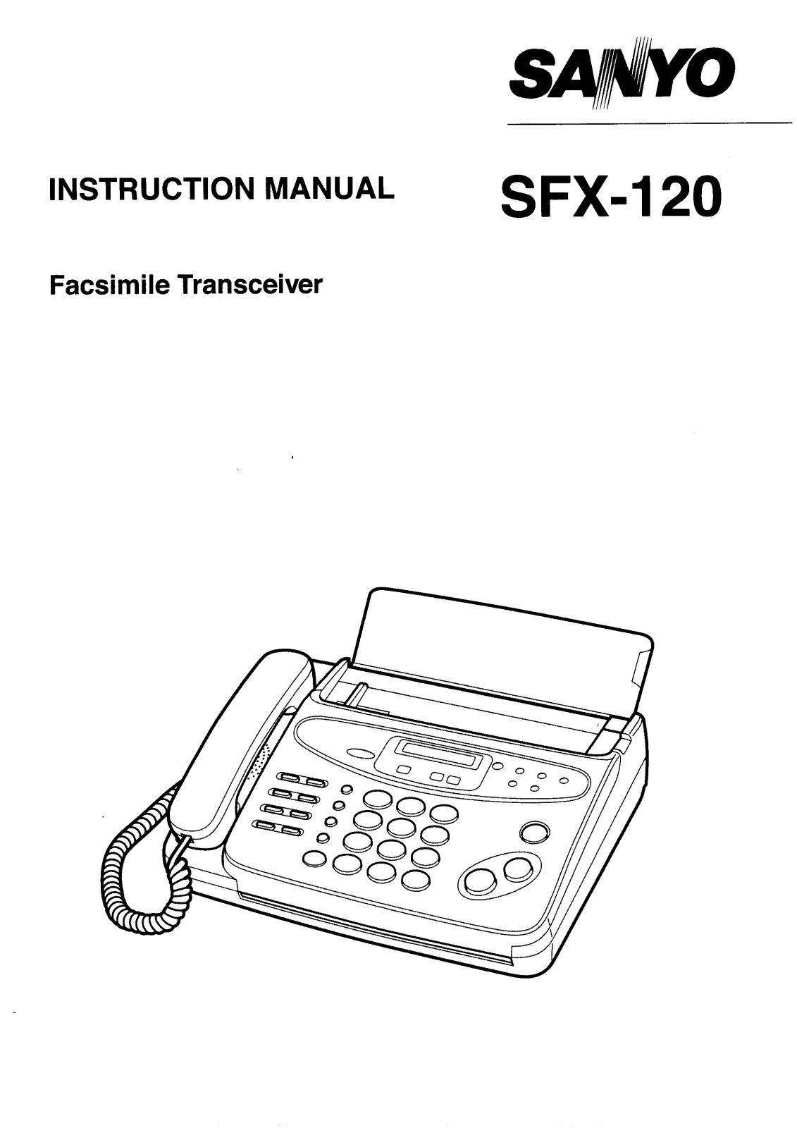 Sanyo SFX-120 Instruction Manual
