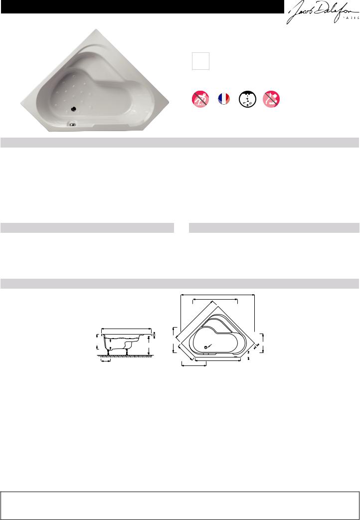 Jacob Delafon BAIN-DOUCHE E6222-00 Datasheet