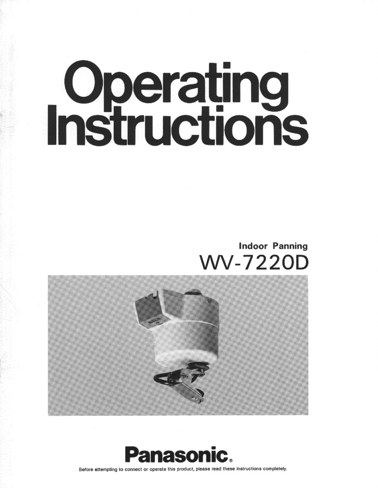 Panasonic WV-722OD User Manual
