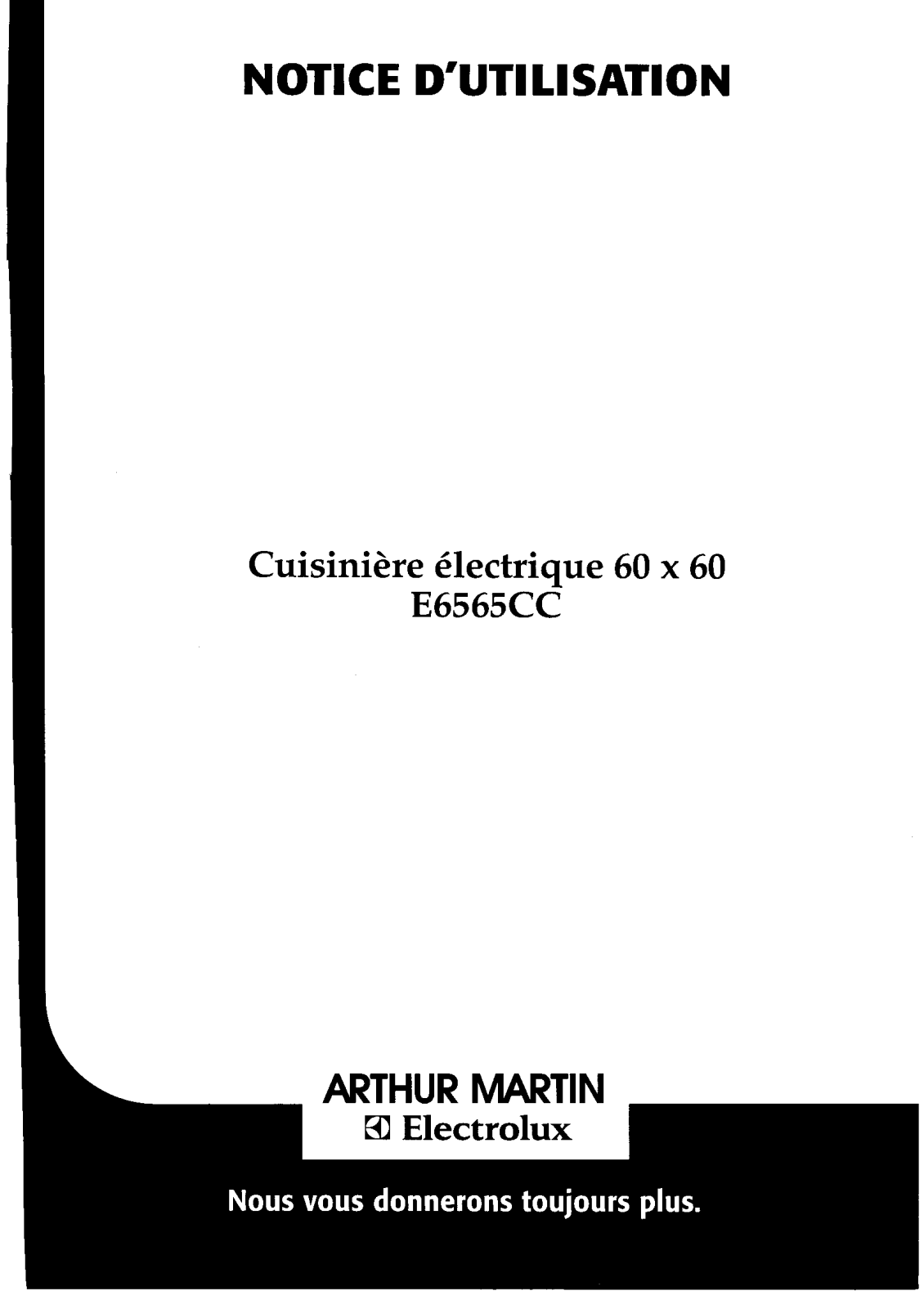 Arthur martin E6500CC User Manual