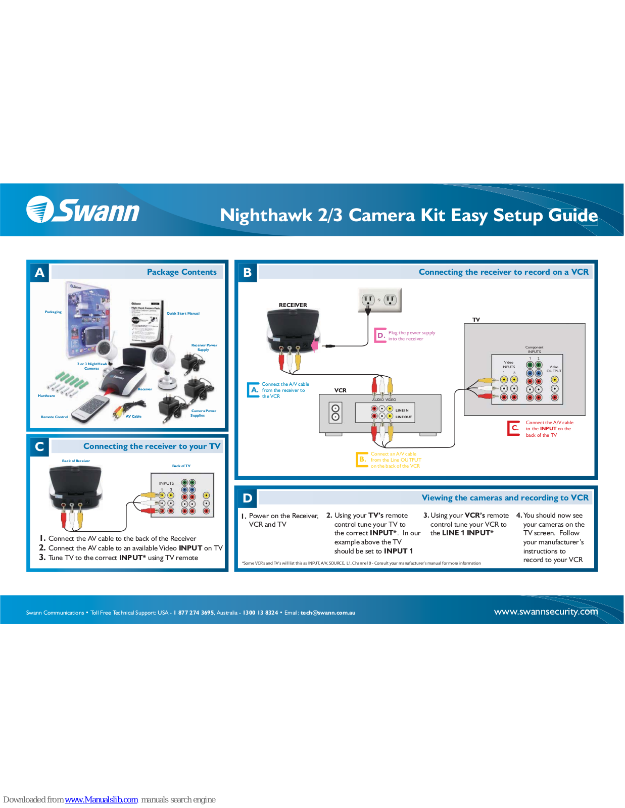 Swann NIGHTHAWK 3-Feb, NIGHTHAWK 3 Easy Setup Manual