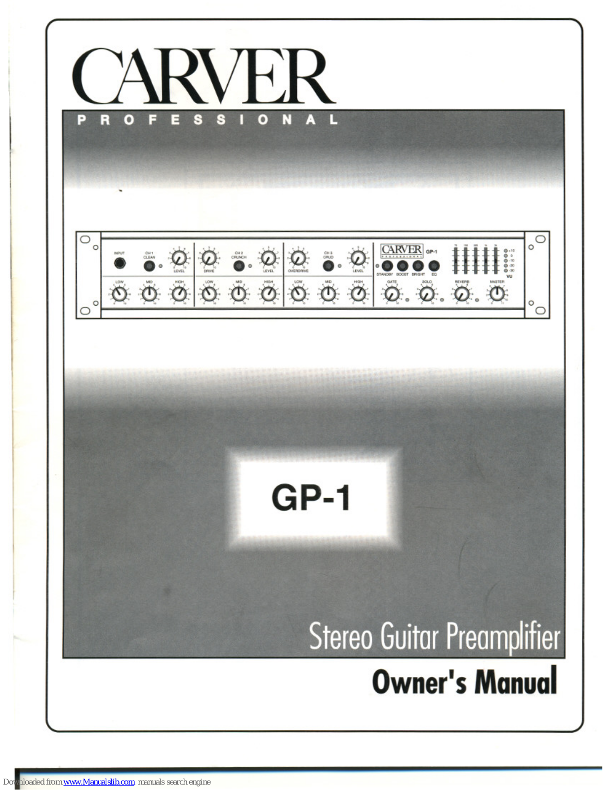 Carver GP-1 Owner's Manual