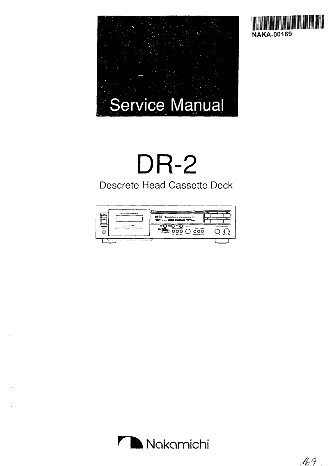 Nakamichi DR-2 Service Manual