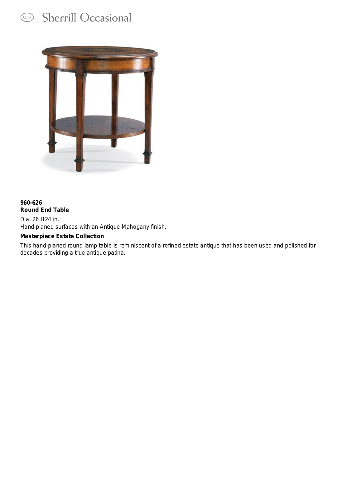 CTH Occasional SHRL1305 Specifications - ManualMachine.com