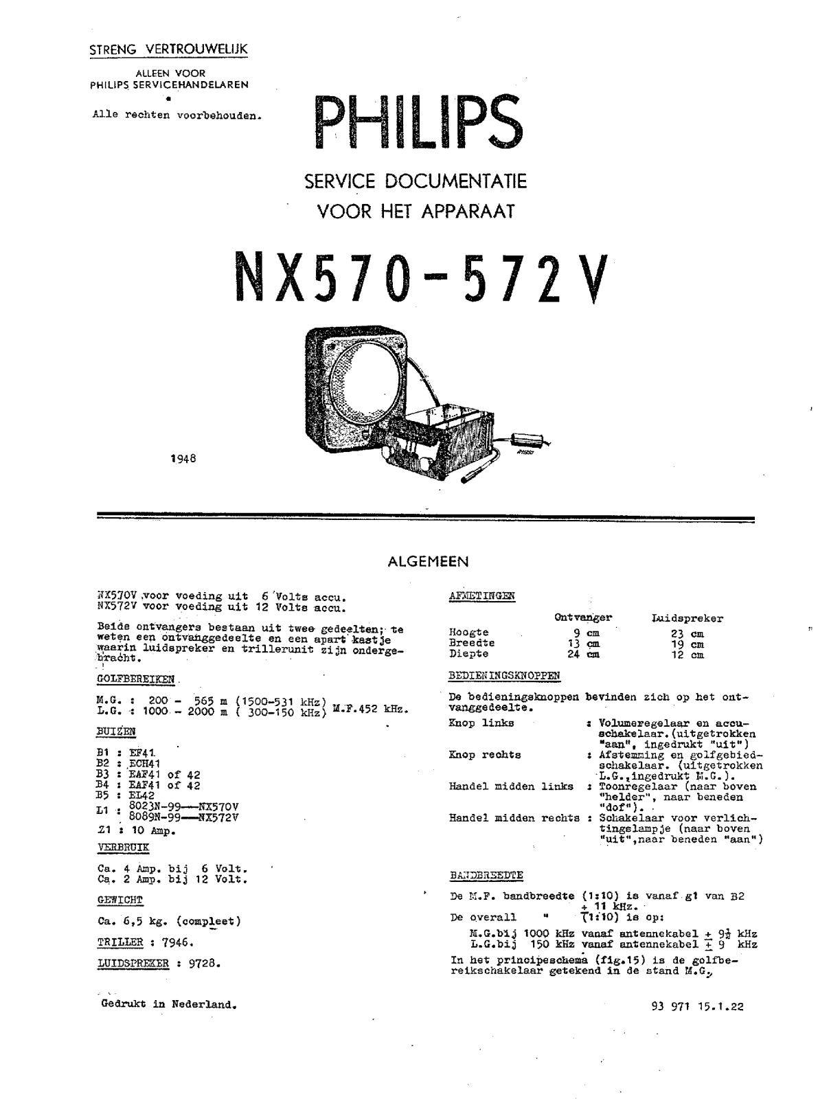 Philips NX-572-V, NX-570 Service Manual