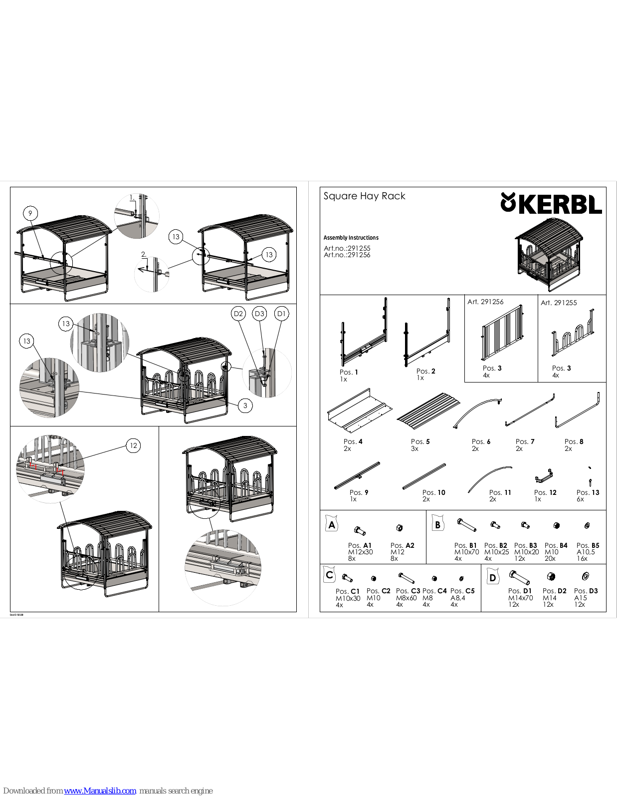 Kerbl 291255, 291256 Assembly Instructions Manual