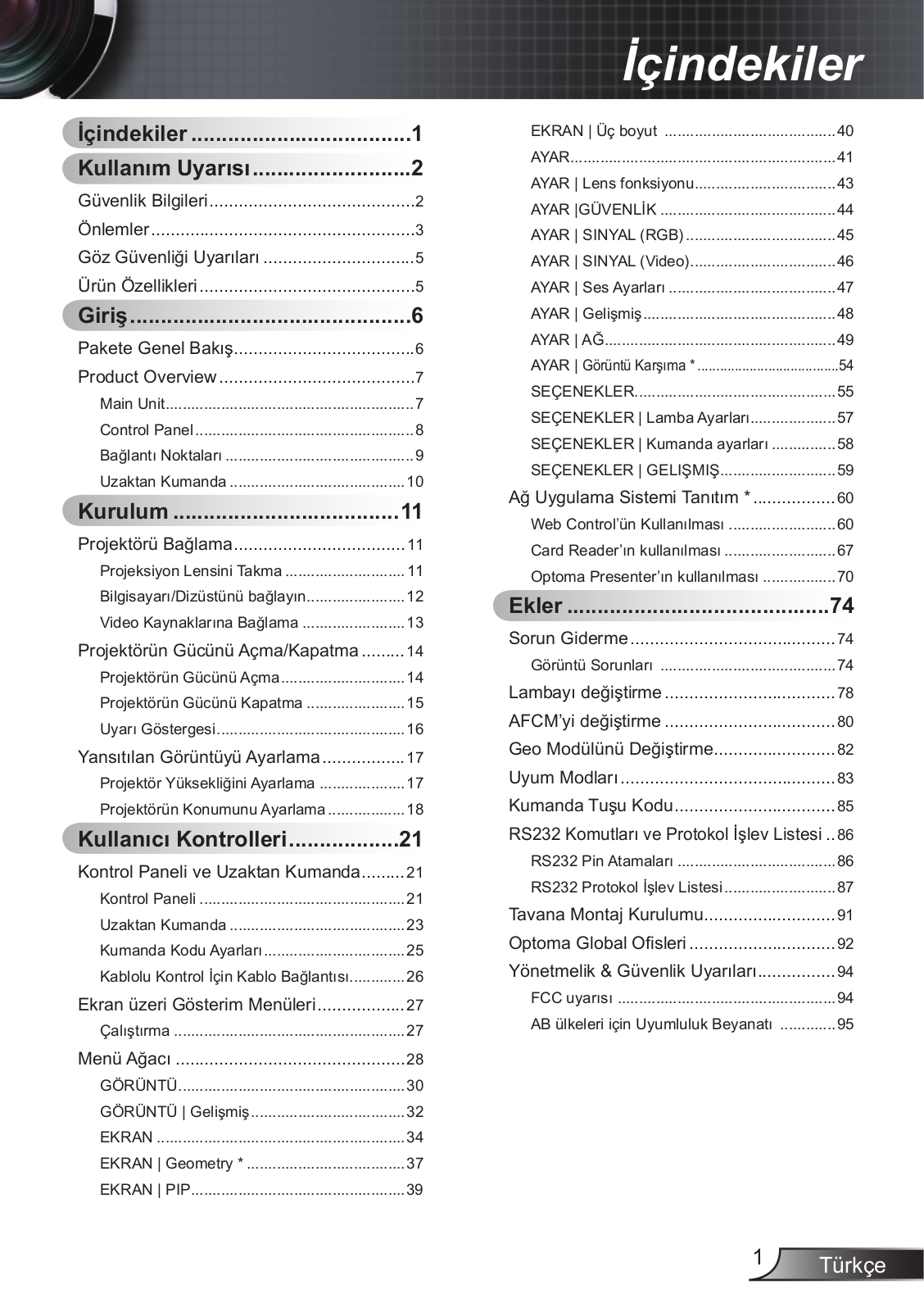 OPTOMA EW865, EX855 User Manual