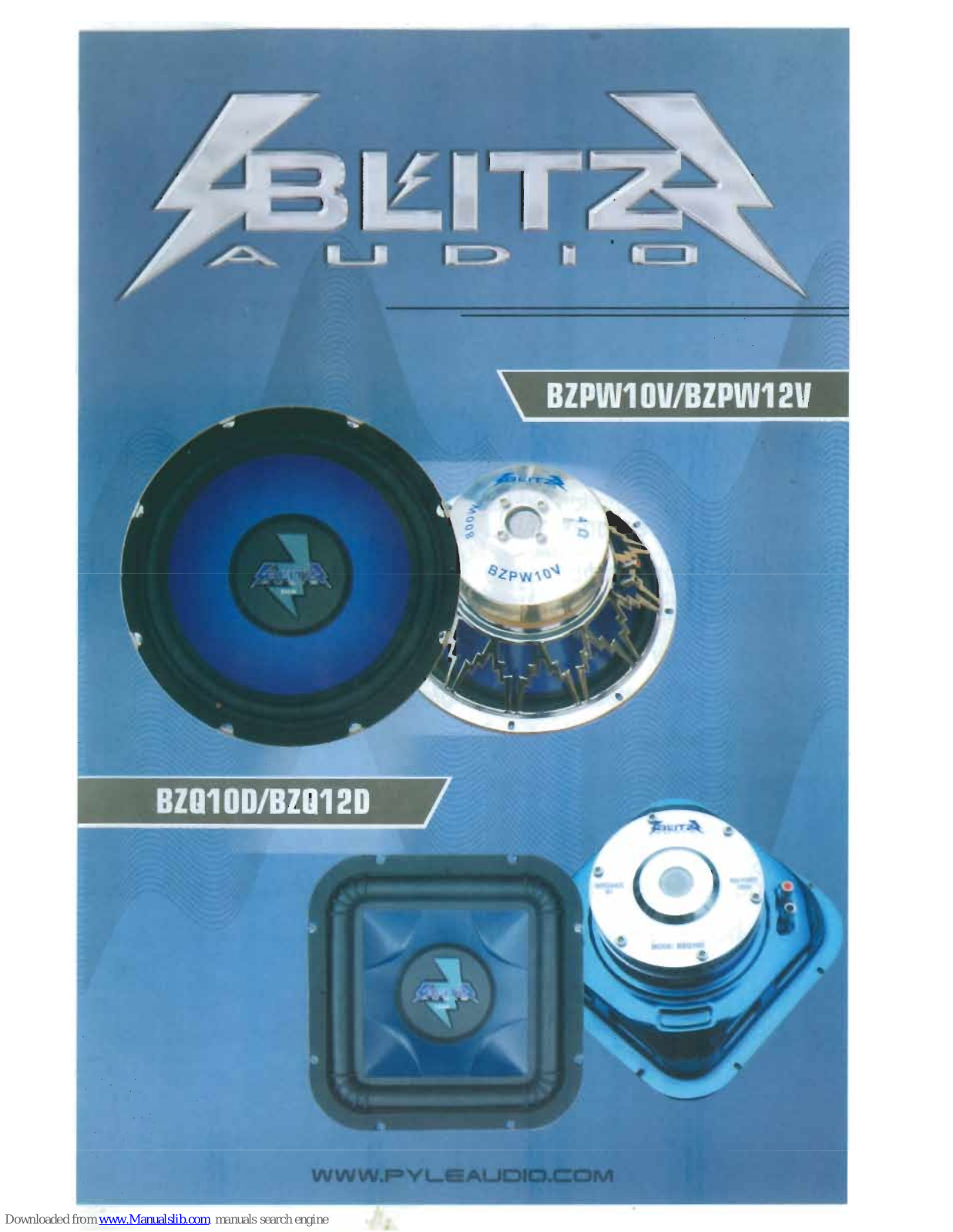 Blitz BZPW10V, BZPW12V, BZQ10D, BZQ12D Specifications