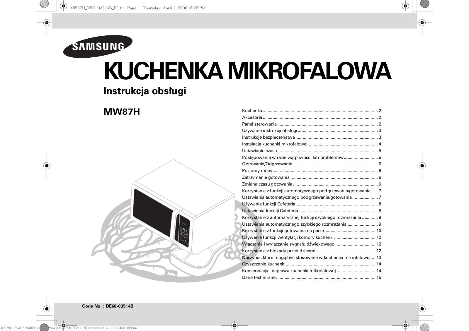 Samsung MW87H User Manual