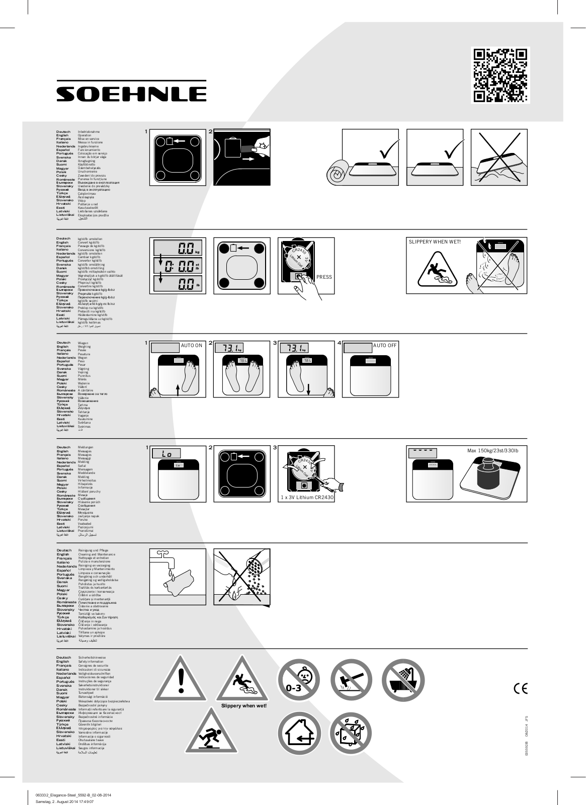 Soehnle Elegance Steel User Manual