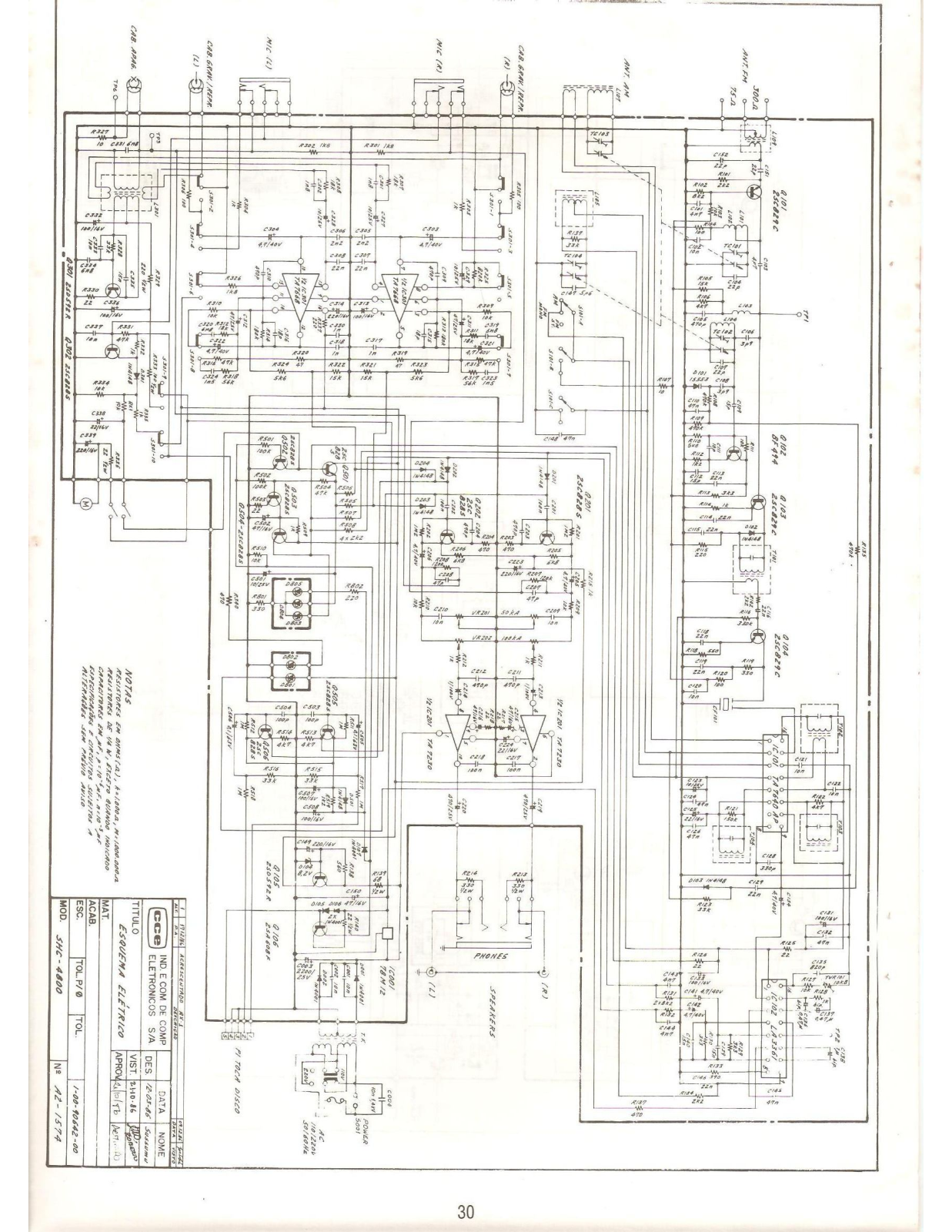 CCE SHC-4800 Schematic