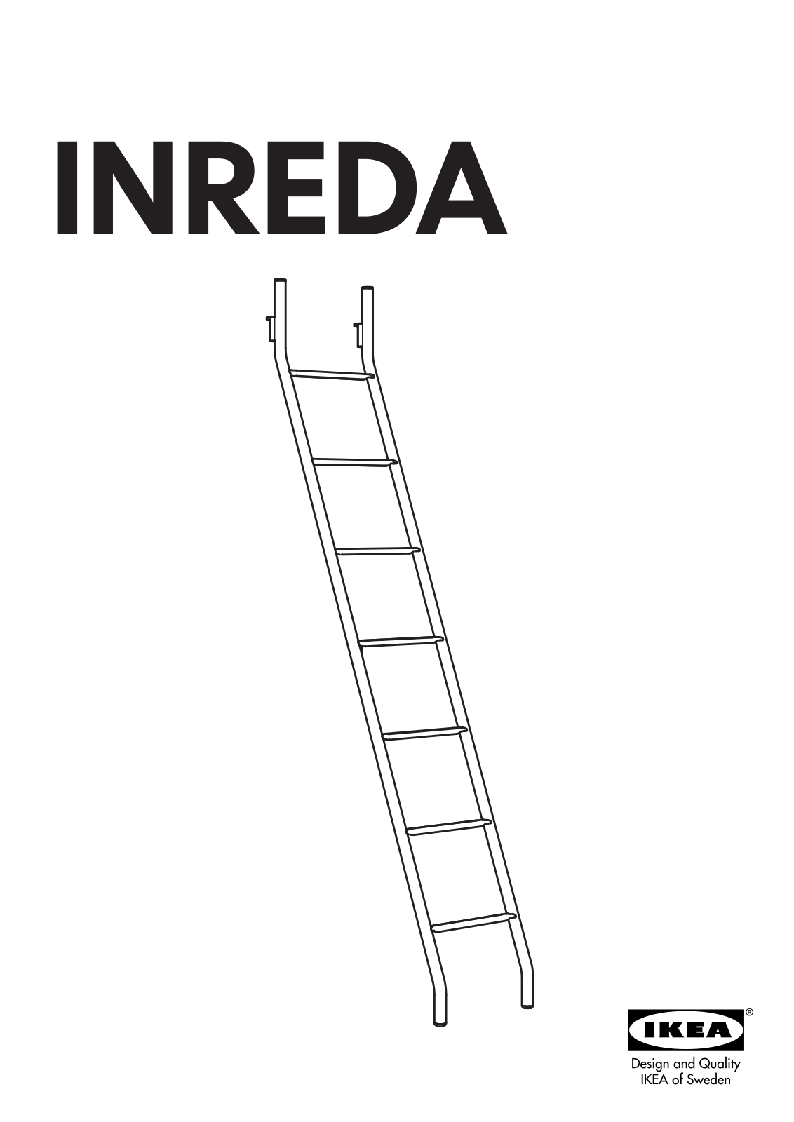 IKEA INREDA LADDER 15 3-8X86 5-8 Assembly Instruction