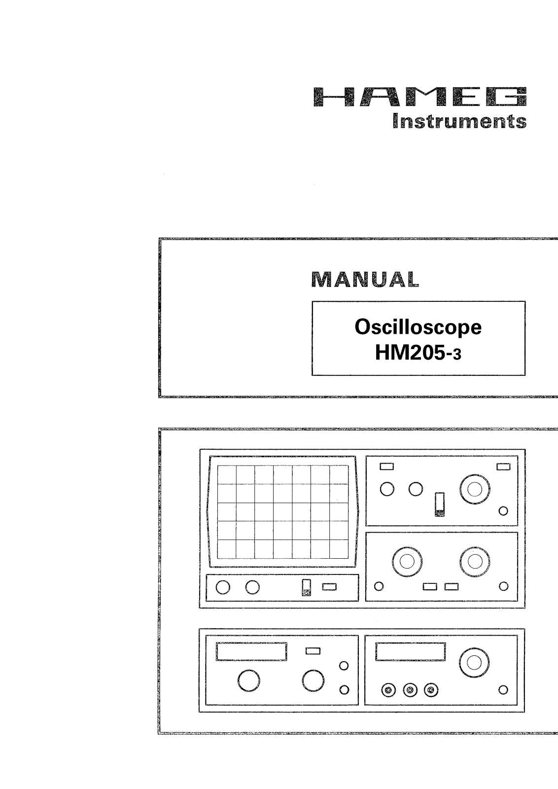 Hameg hm205-3 User Manual