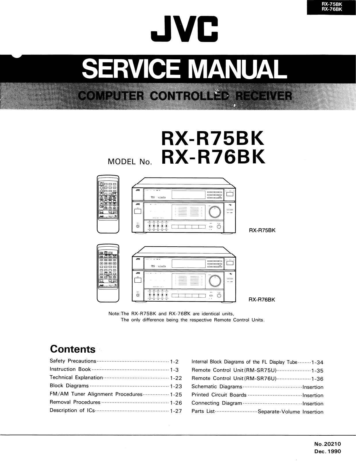 JVC RX-R75BK, RX-R76BK Service Manual