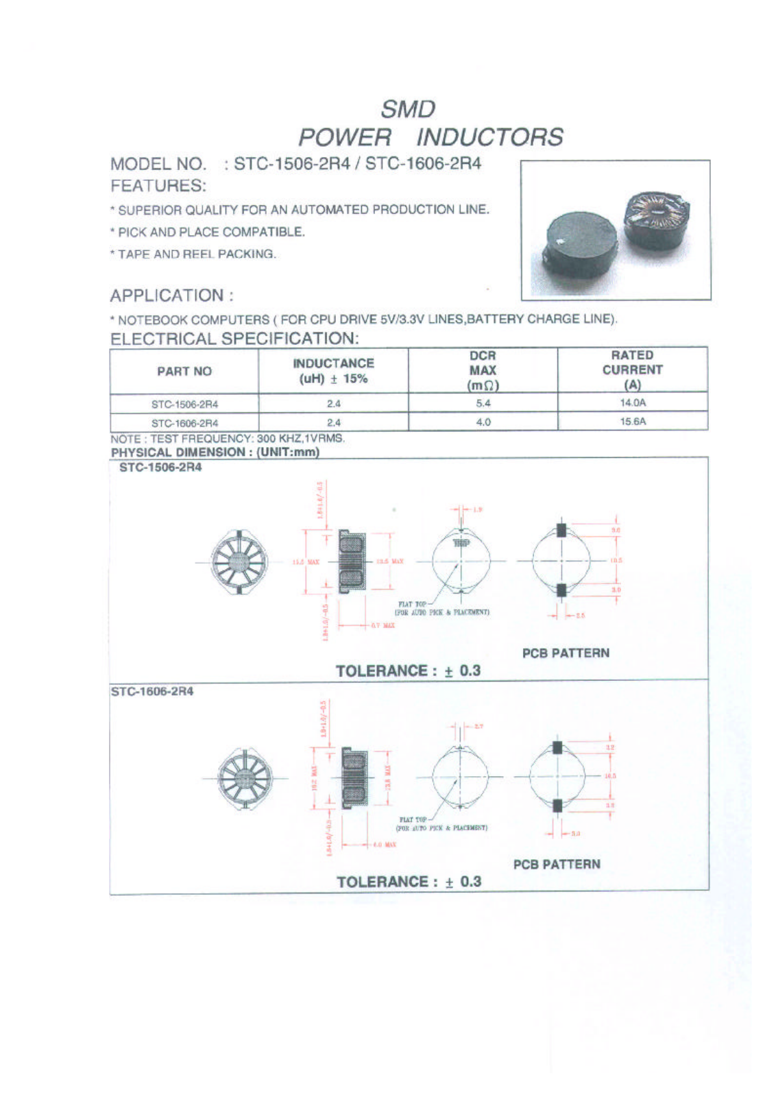 MICRO SPC-1506-2R4, SPC-1606-2R4 Datasheet