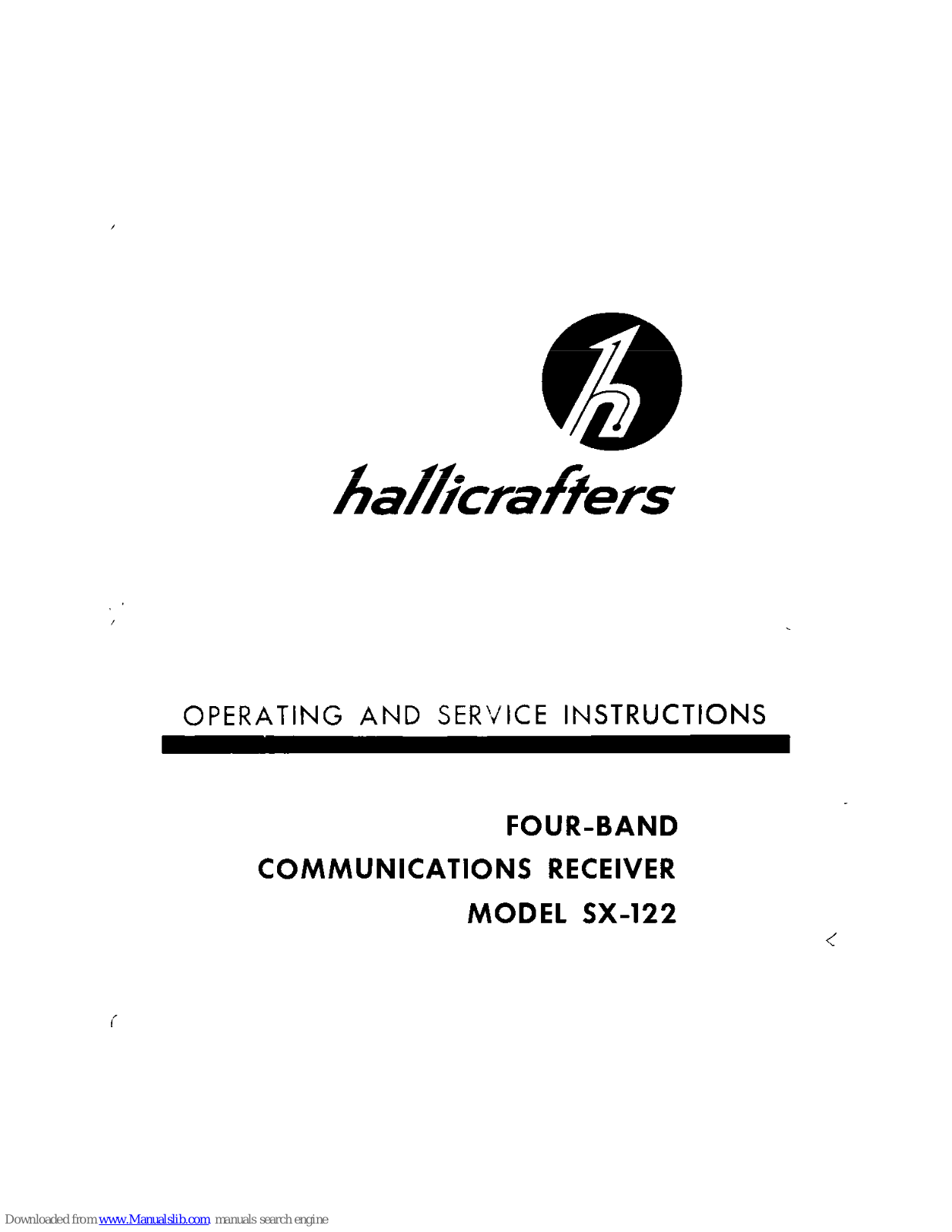 Hallicrafters SX-122 Operating And Service Instructions