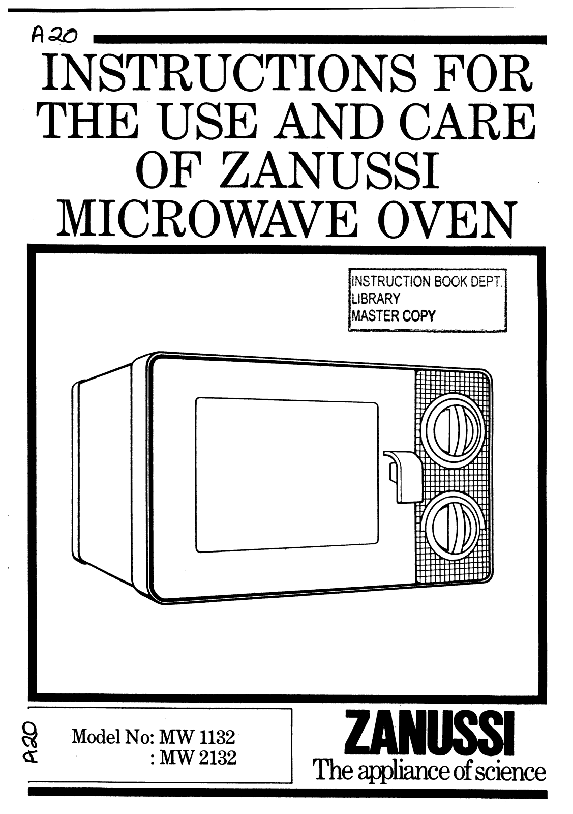 Zanussi MW 2132, MW 1132 User Manual