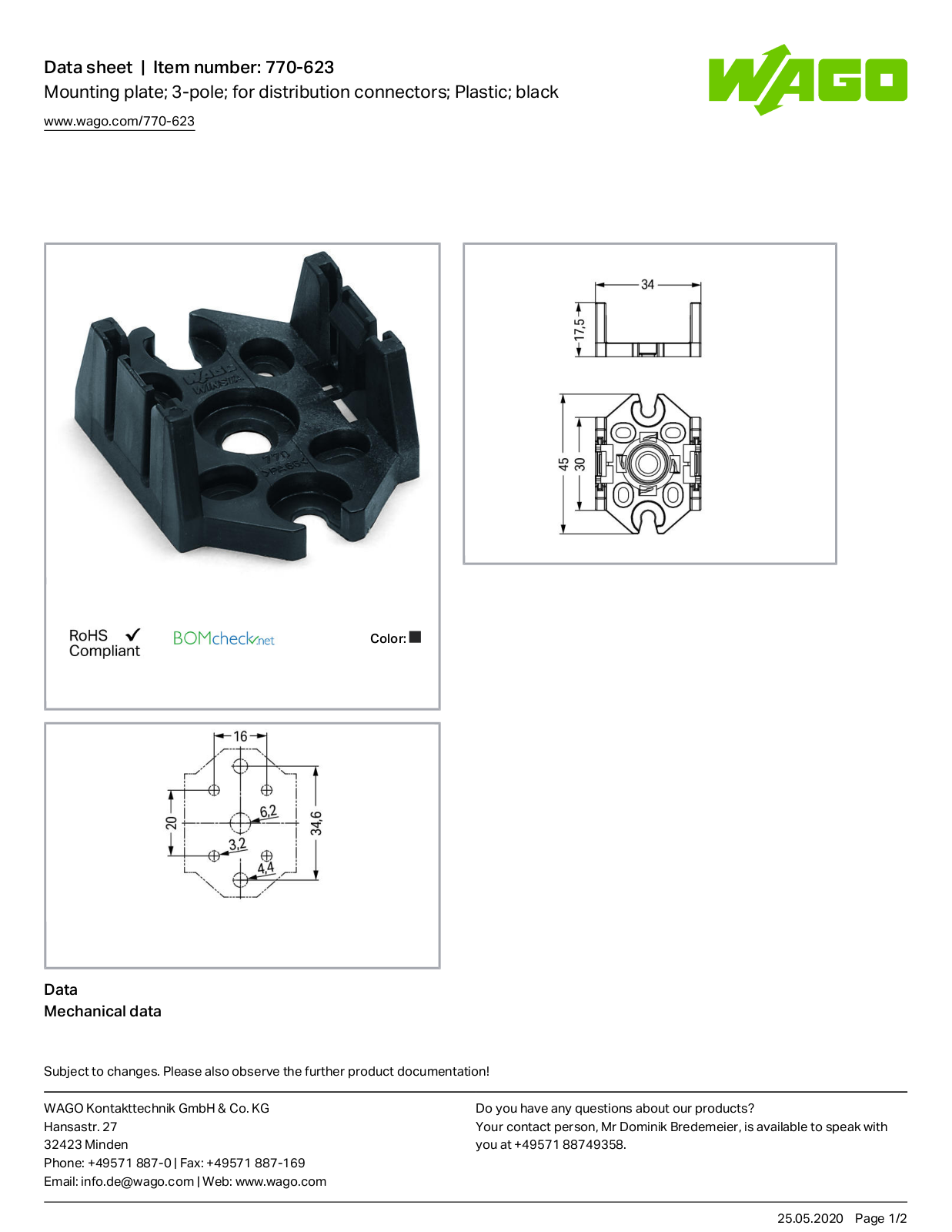 WAGO 770-623 Datasheet - ManualMachine.com