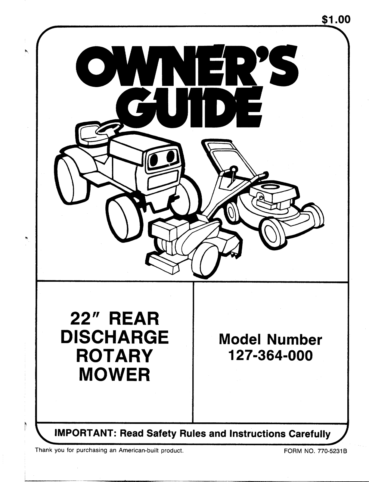 MTD 127-364-000 User Manual