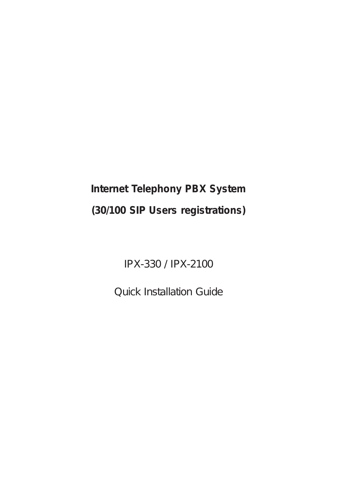 PLANET IPX-330 User Manual