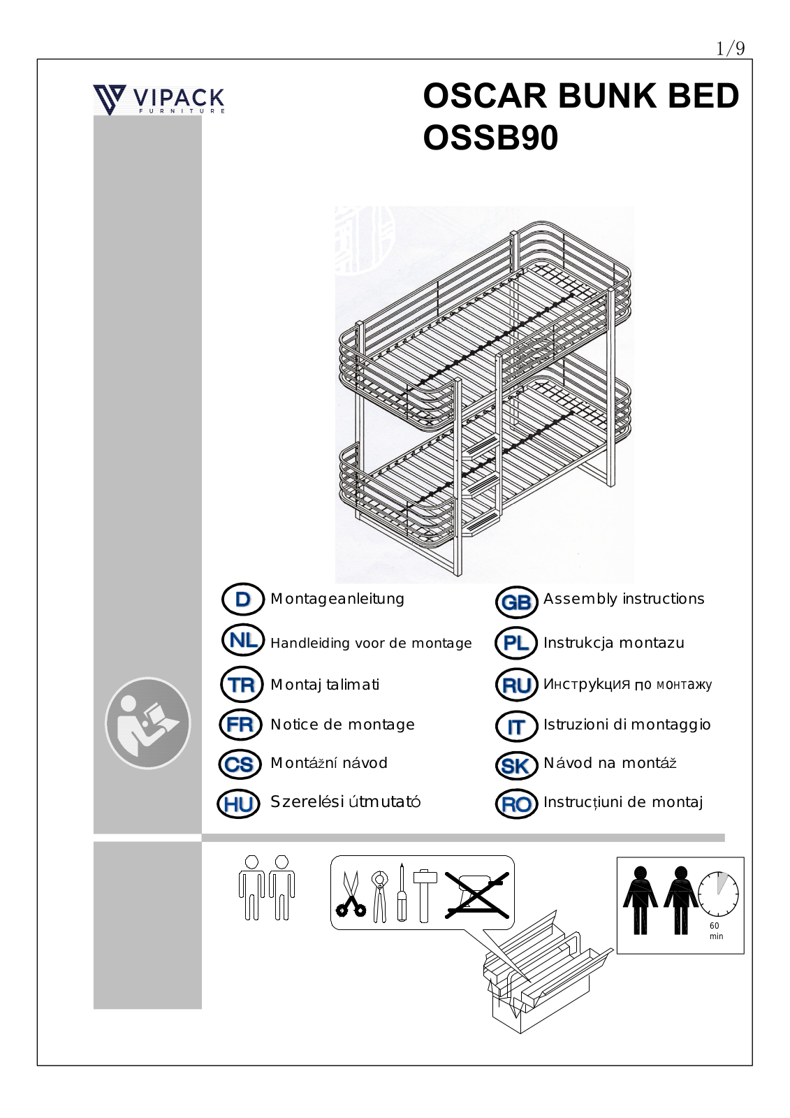 Vipack OSSB90 Assembly instructions