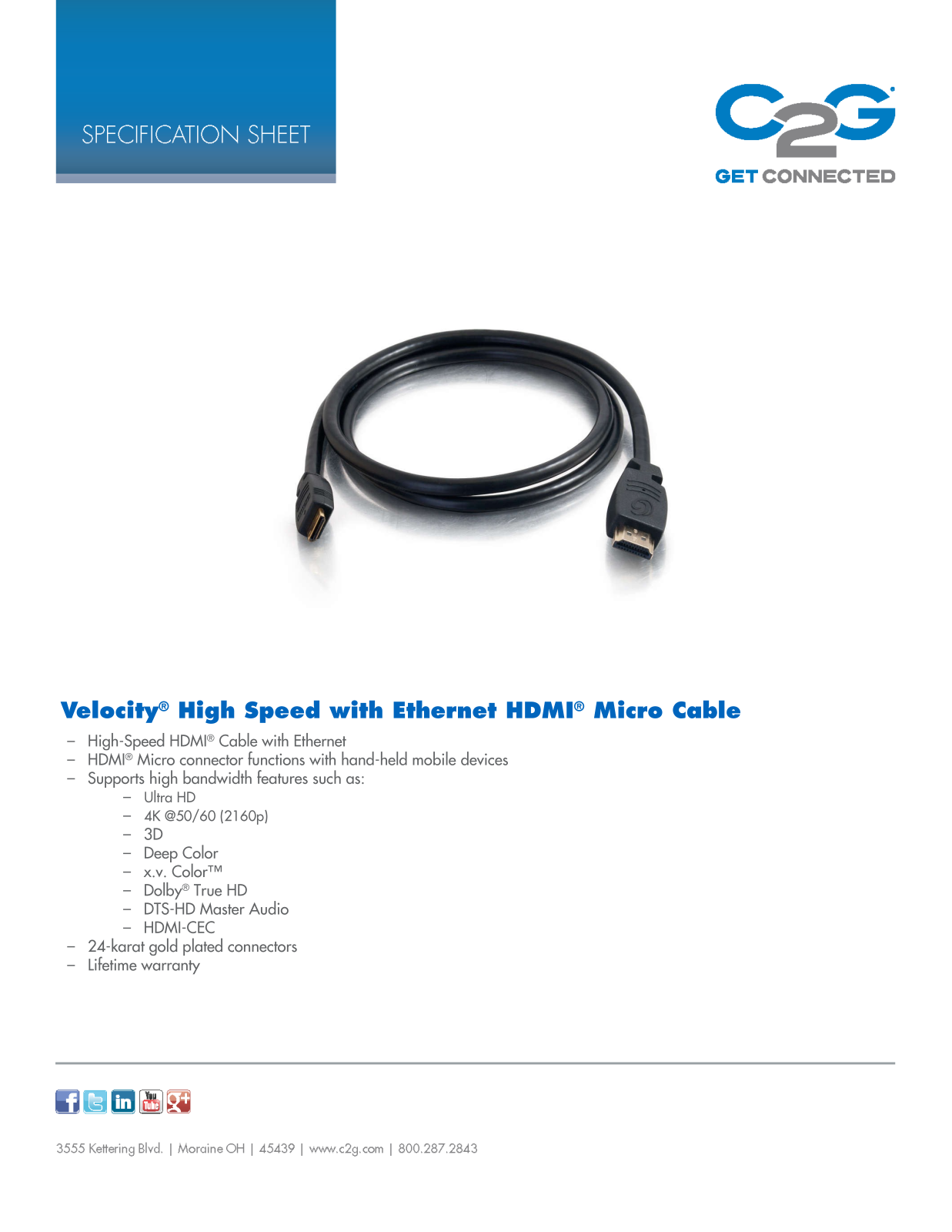 Cables To Go 40162 Specifications - ManualMachine.com