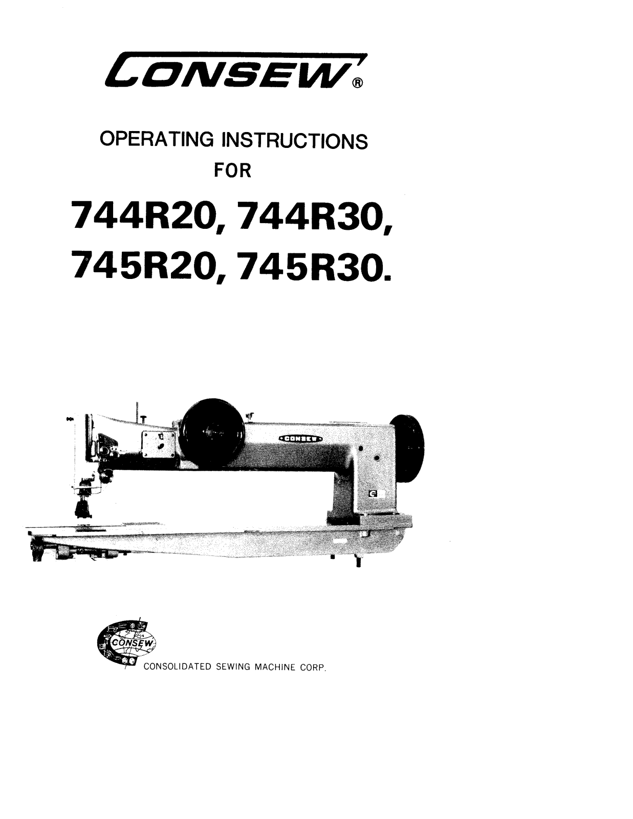 Consew 744R30, 745R20, 745R30 Instruction Manual