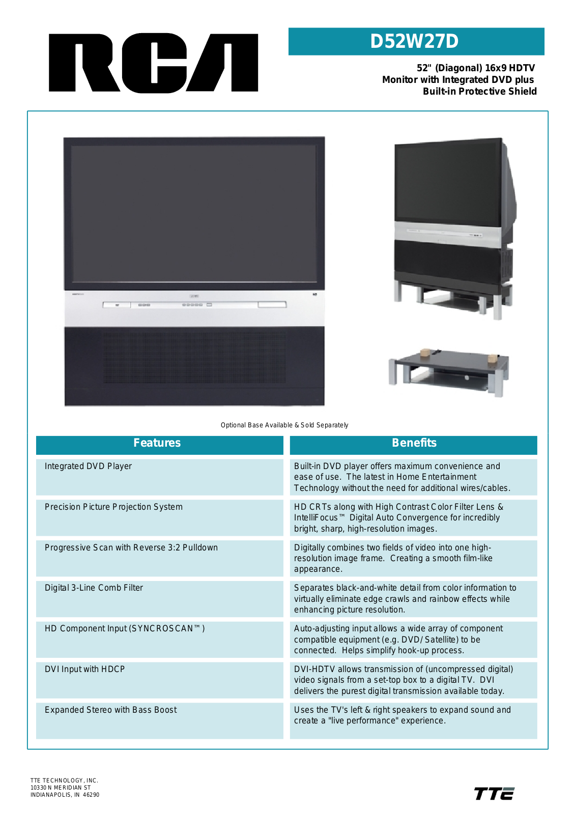 RCA D52W27D User Manual