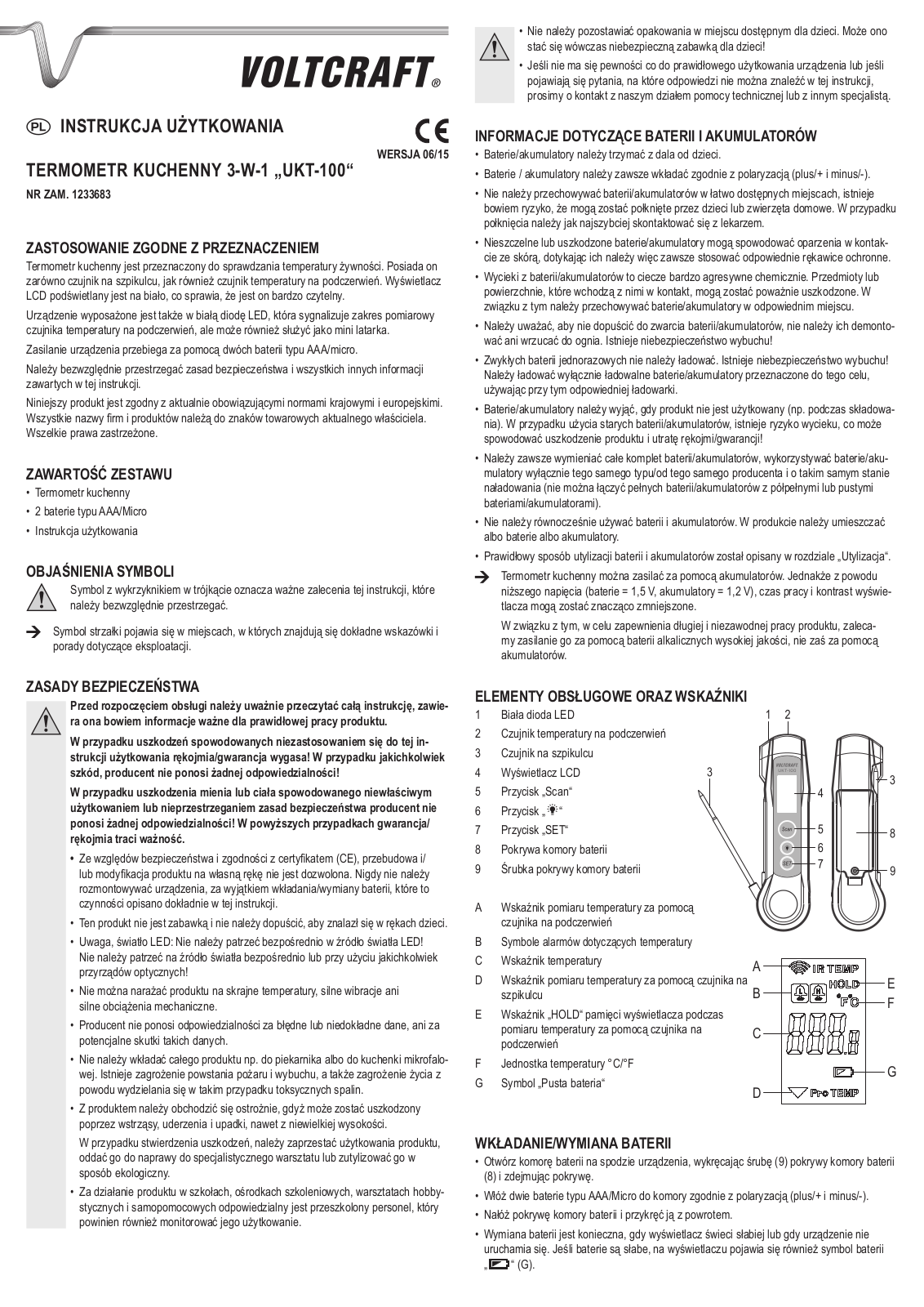 VOLTCRAFT UKT-100 User guide