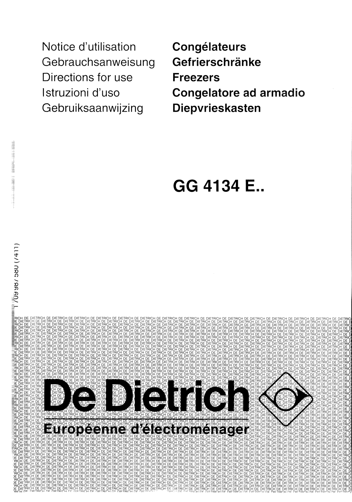 De dietrich GG4134E7 User Manual