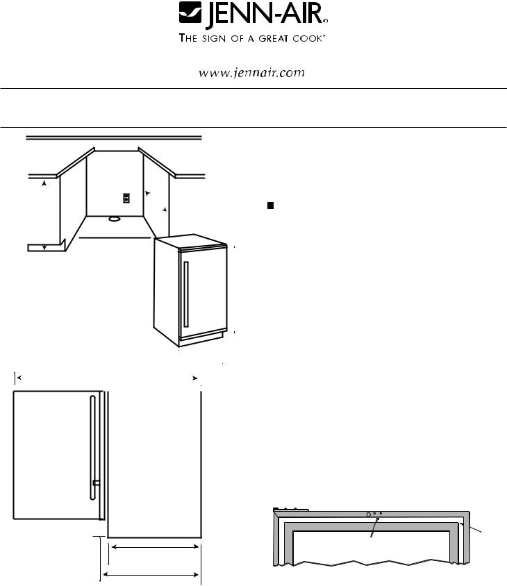 Jenn-Air JWC2450ARW, JWC2450ARB, JWC2450ARS Dimension Guide