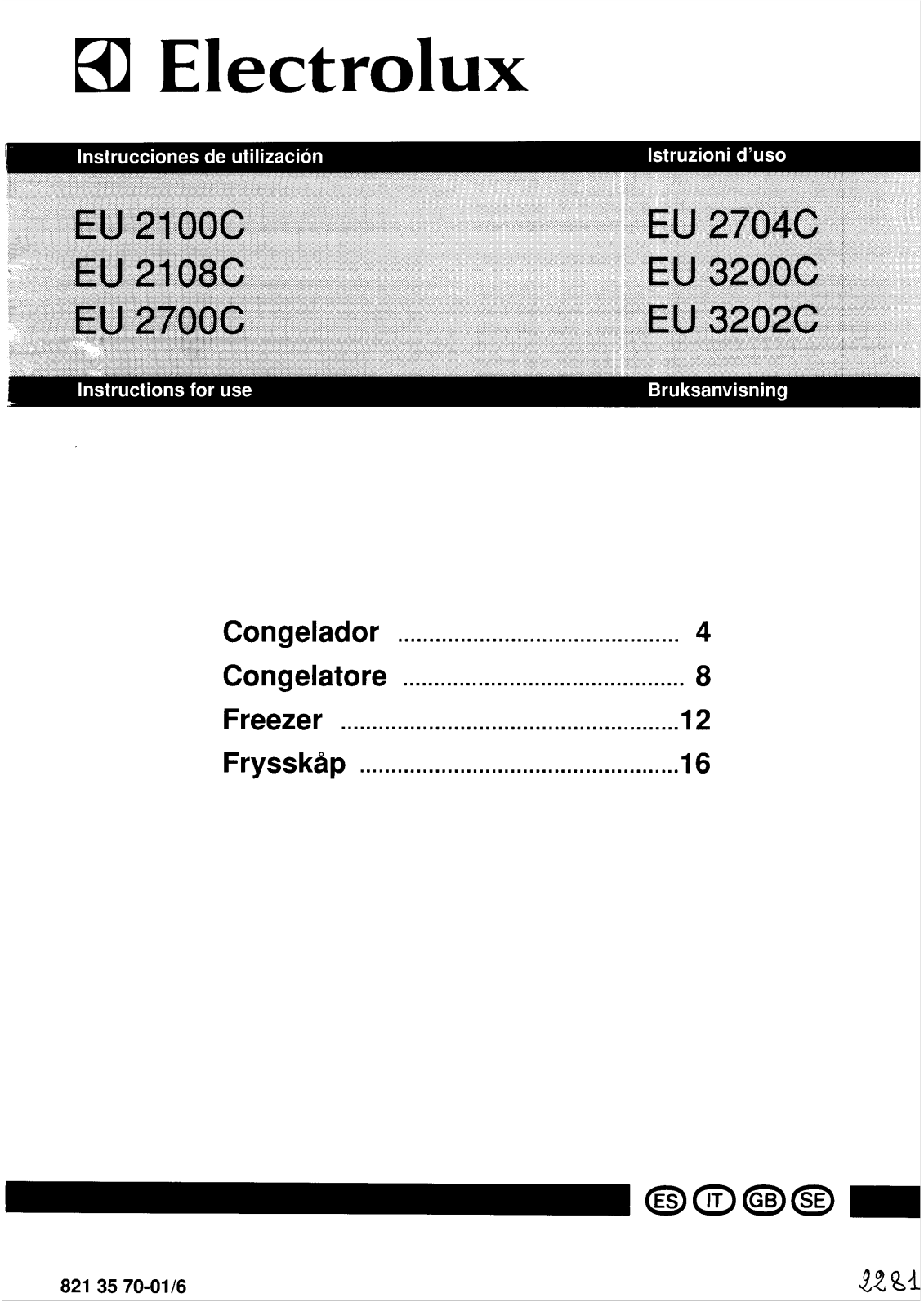 AEG EU2704C, EU3202C User Manual