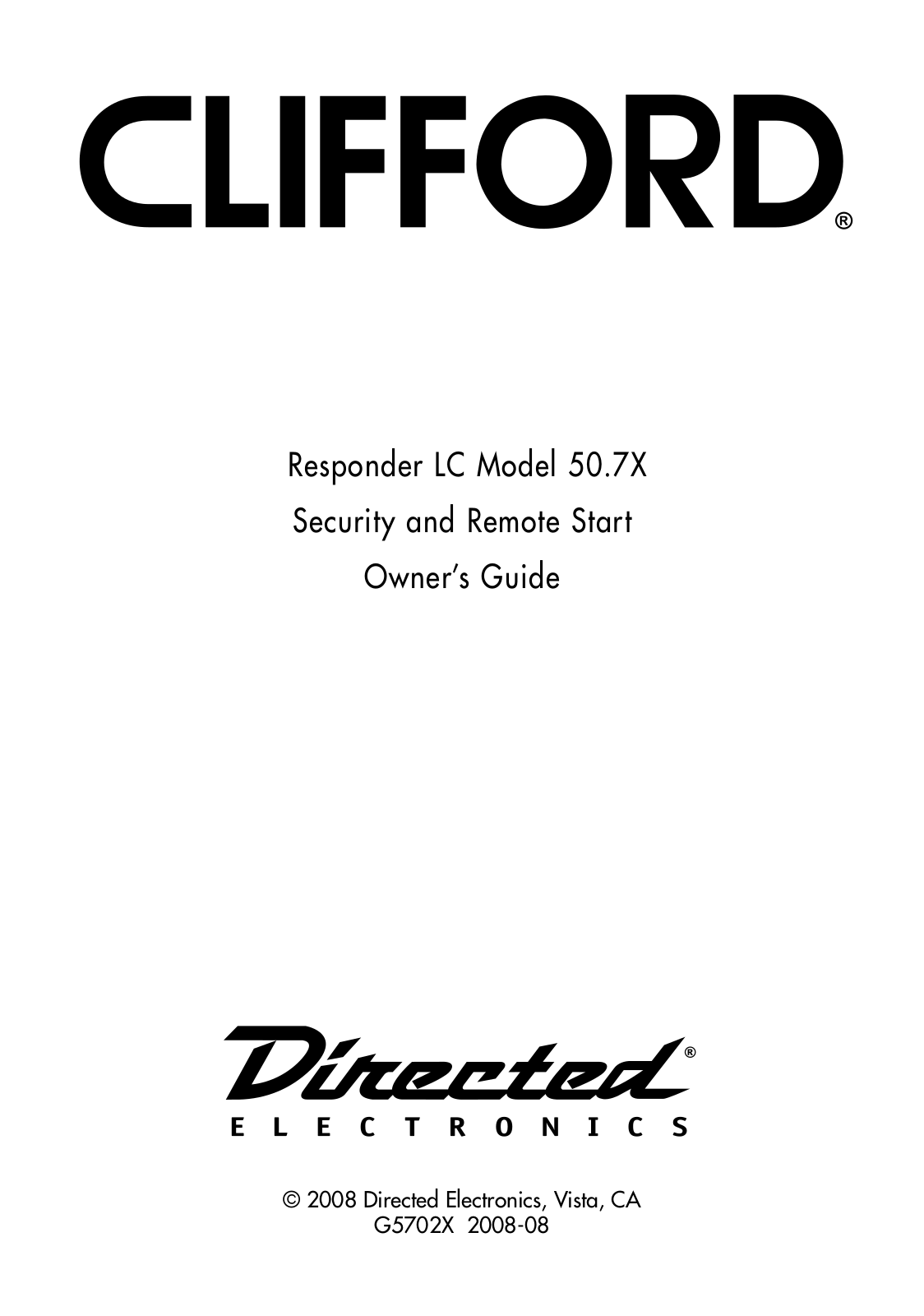 Clifford LC 50.7X User Manual