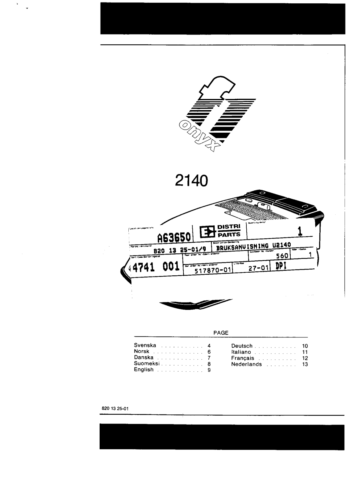 Volta U2140 User Manual