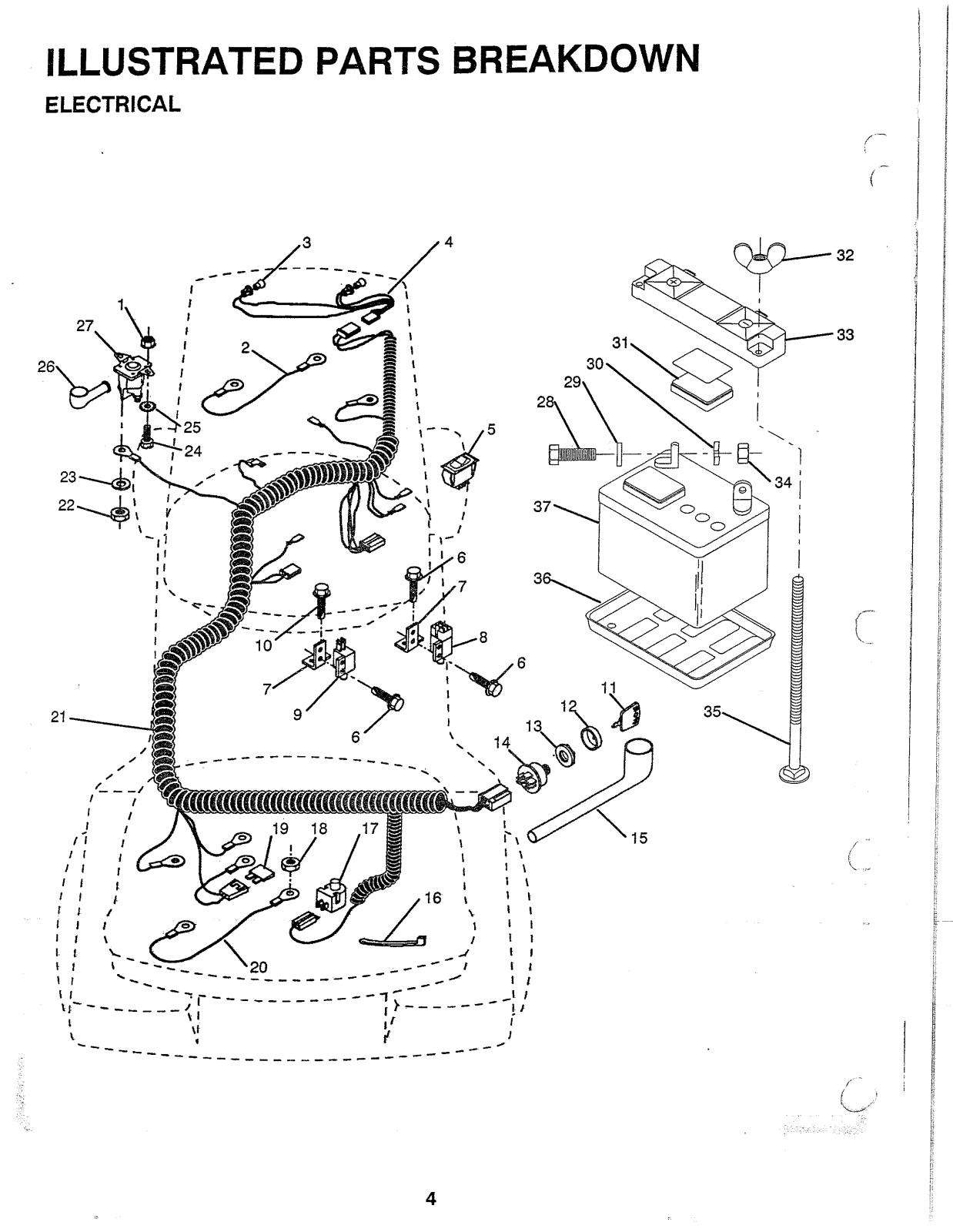 AYP RL1236A Parts List