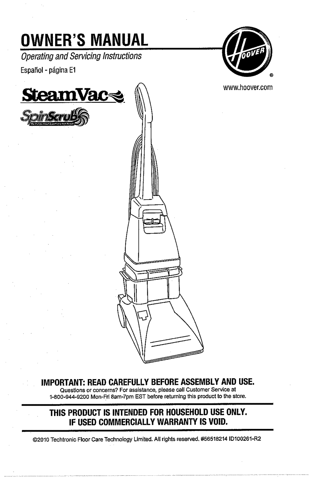 Hoover FH50046 Owner’s Manual