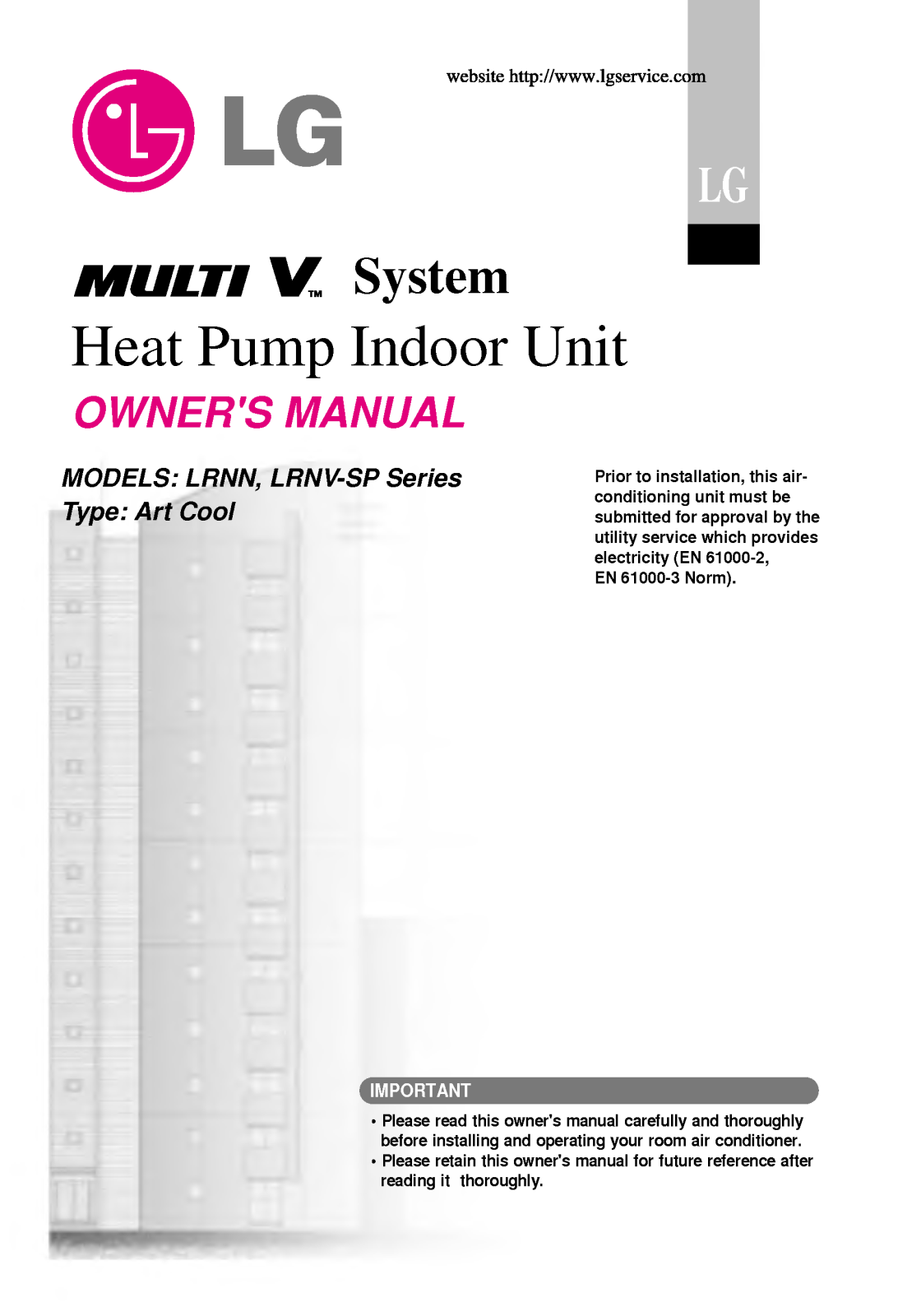 LG LRNN096SPM0 User Manual