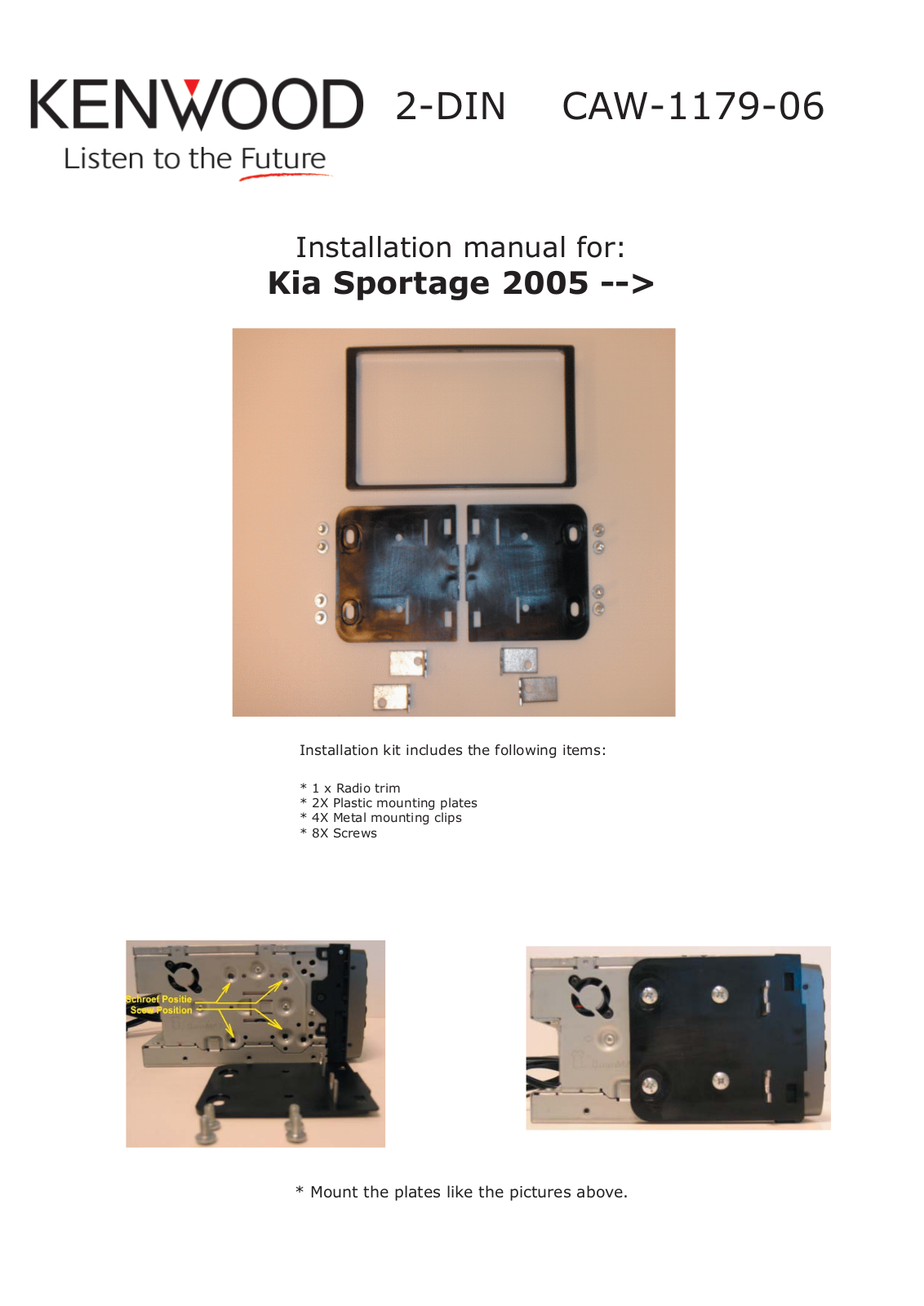 Kenwood CAW1179-06 User Manual