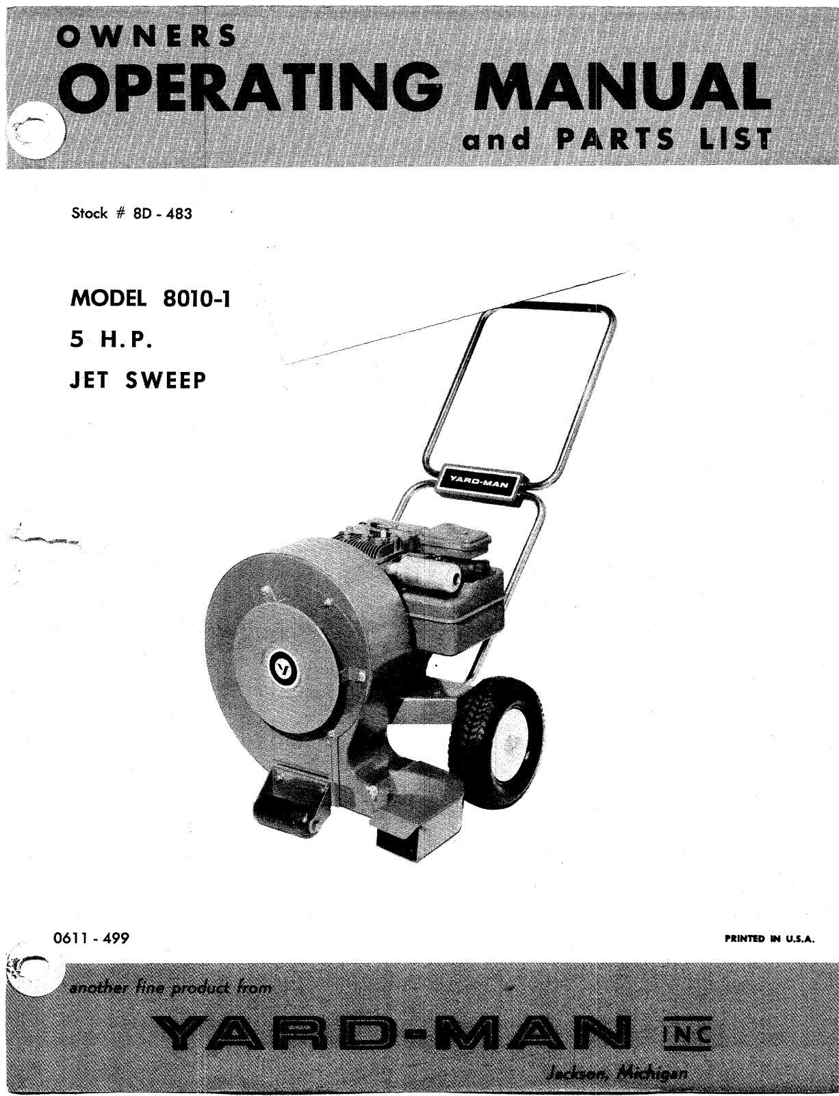 Mtd 8010-1 owners Manual