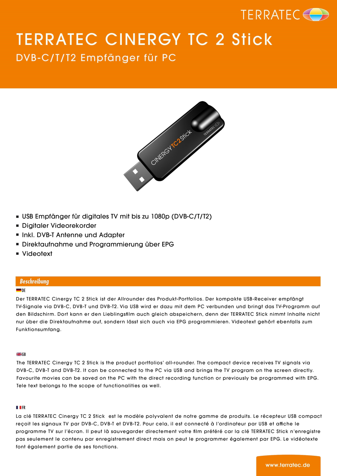 TerraTec Cinergy TC 2 User Manual