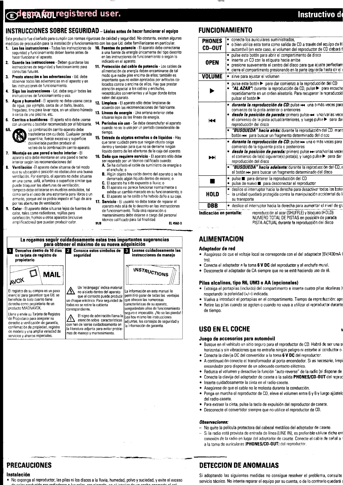 Philips AZ6839/17 User Manual