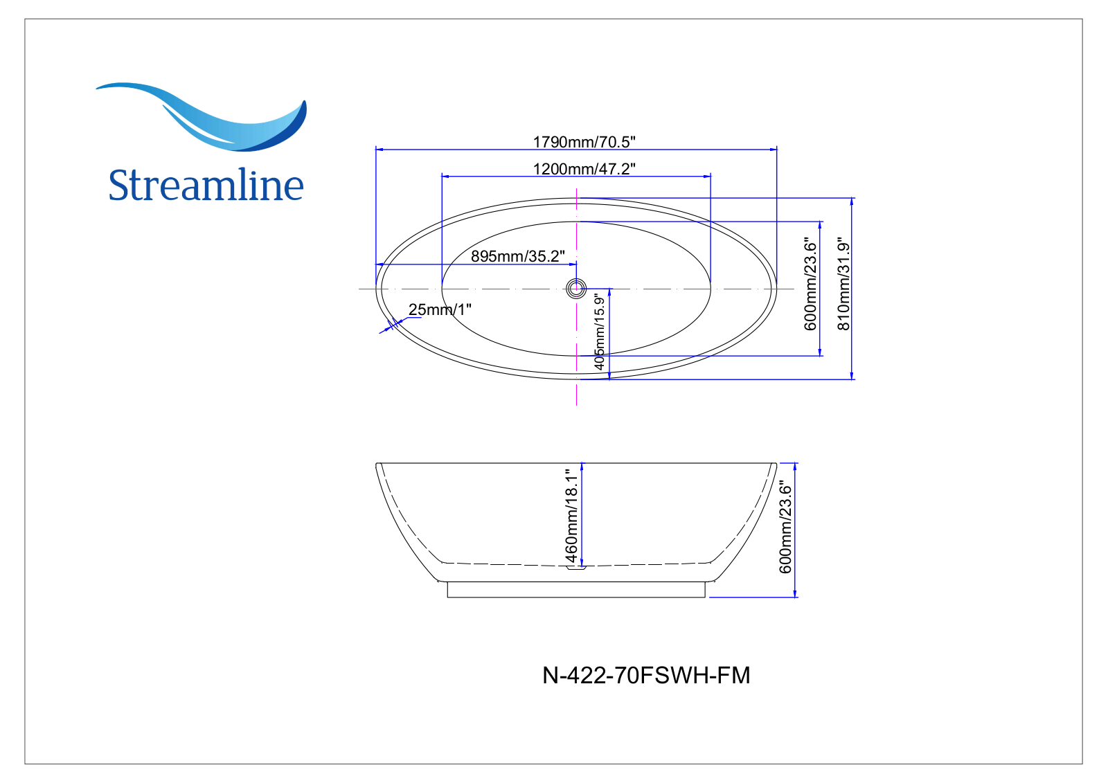 Streamline N42270FSWHFM Specifications