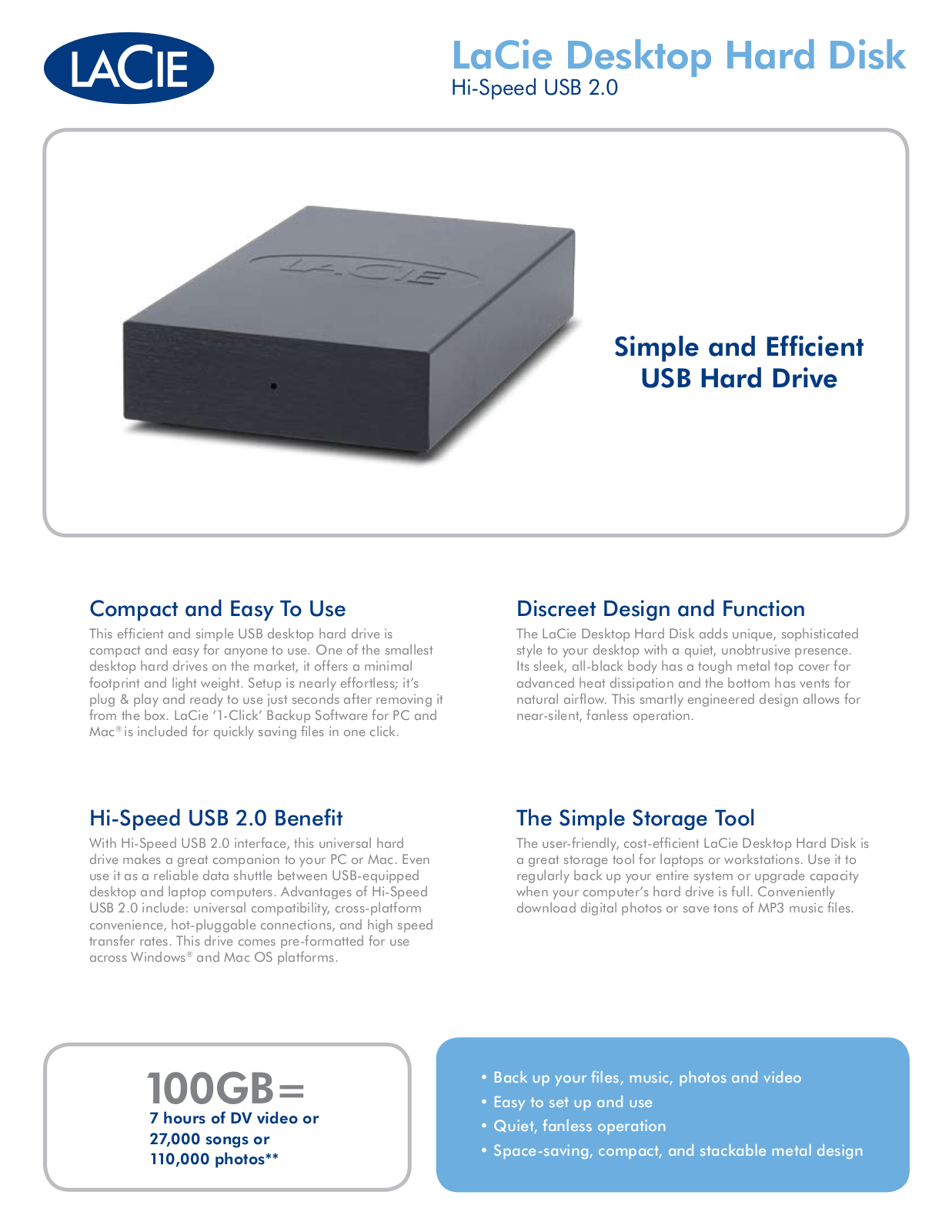 Lacie DESKTOP HARD DISK User Manual