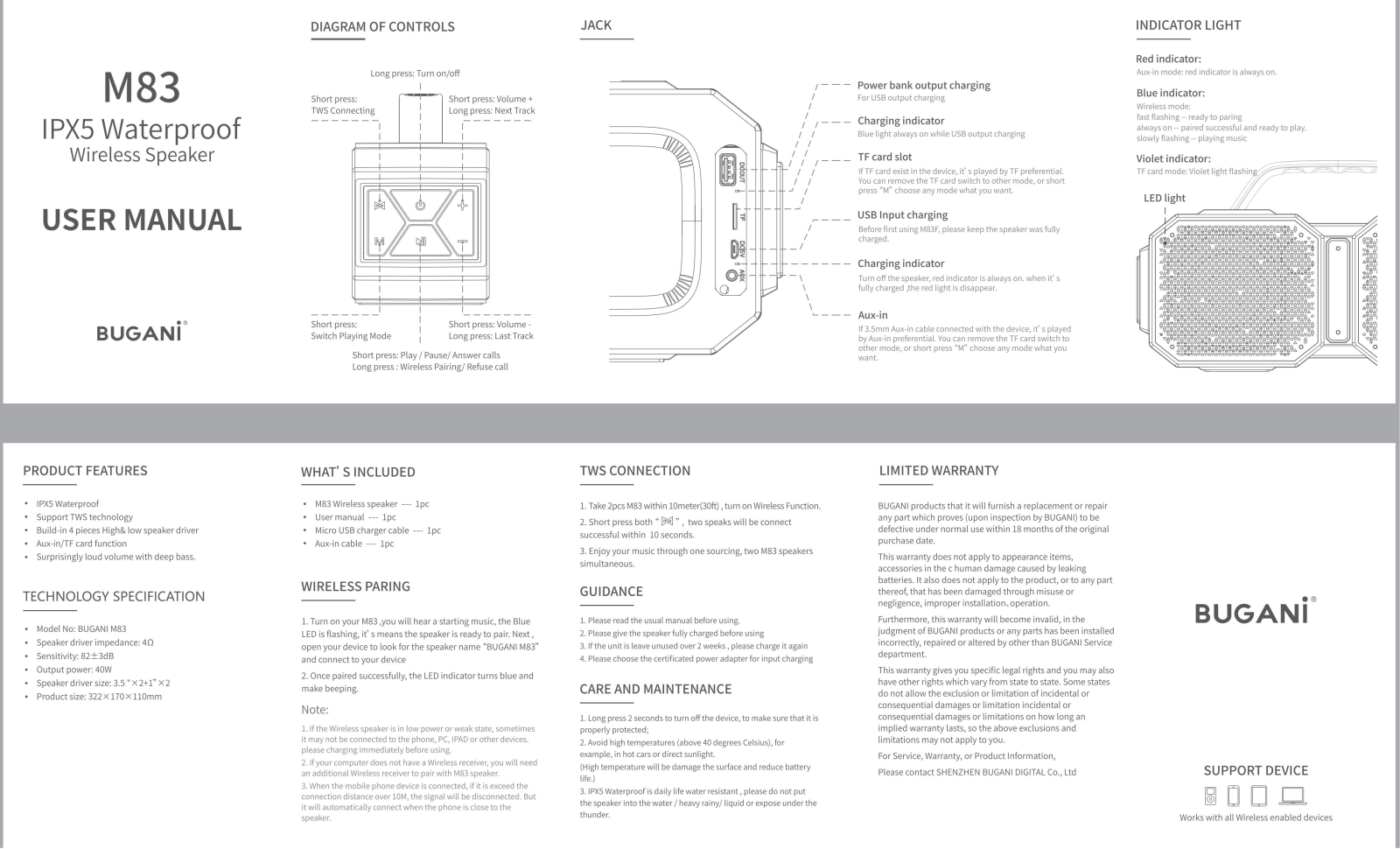 Bugani M83 User Manual - ManualMachine.com