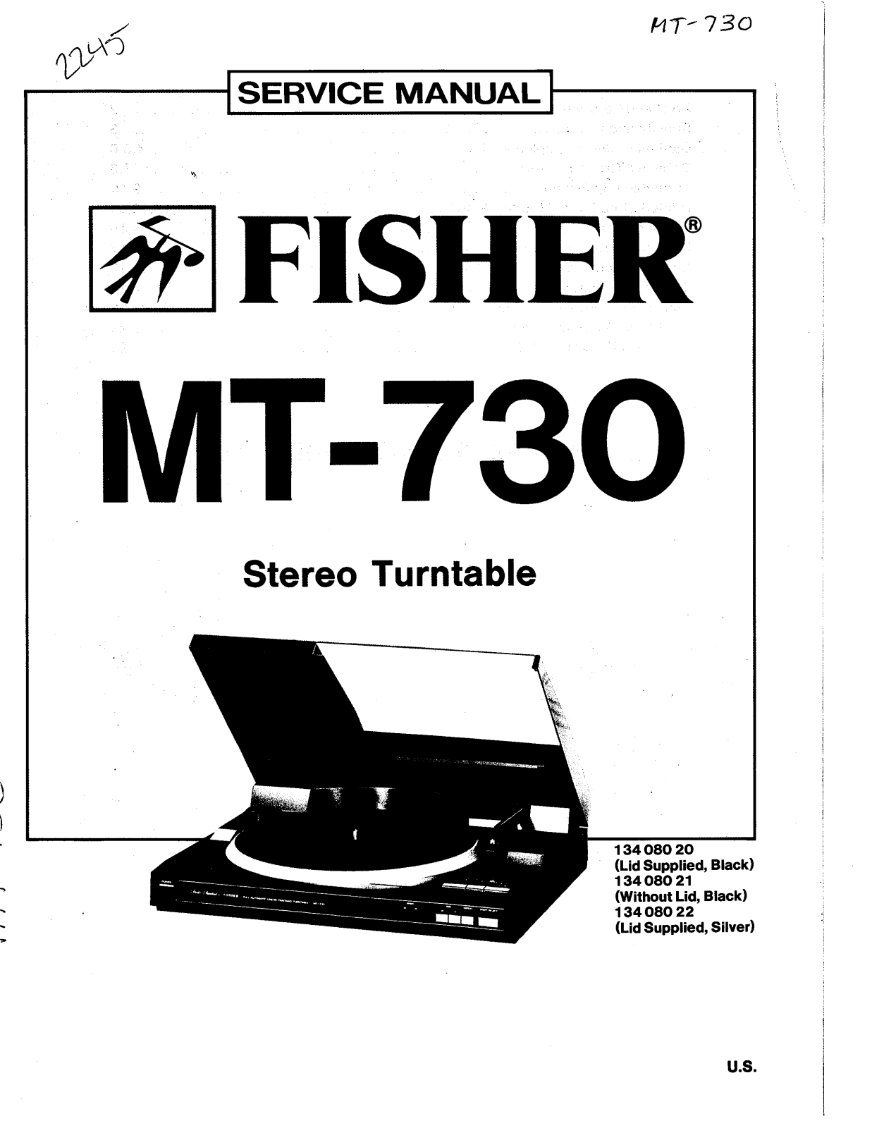 Fisher MT-730 Service manual